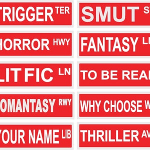 Library Sign | Street Sign | Book Sign | Bookish Decor - Etsy