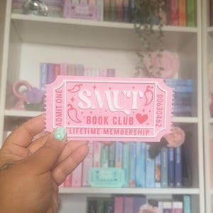 Bookish Ticket | Bookclub Ticket | Bookshelf Decor | Bookish Decor | Romance Books | Bookworm | Book Lover
