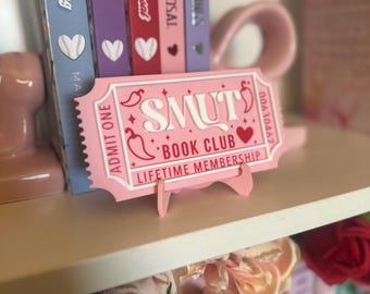 Entrada para amantes de los libros / Entrada para clubes de lectura / Decoración de estantería / Decoración literaria / Libros románticos / Ratón de biblioteca / Amante de los libros