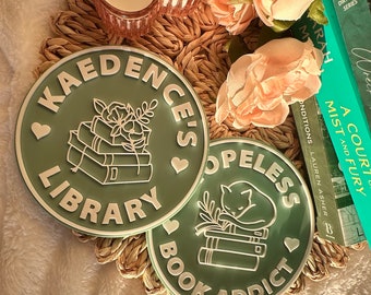 Library Sign | Book decor | bookish decor