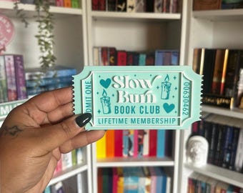 Entrada para amantes de los libros / Entrada para clubes de lectura / Decoración de estantería / Decoración literaria / Libros románticos / Ratón de biblioteca / Amante de los libros