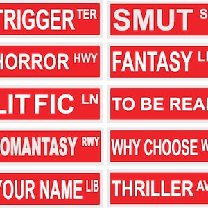 Library Sign | Street Sign | Book Sign | Bookish Decor - Etsy