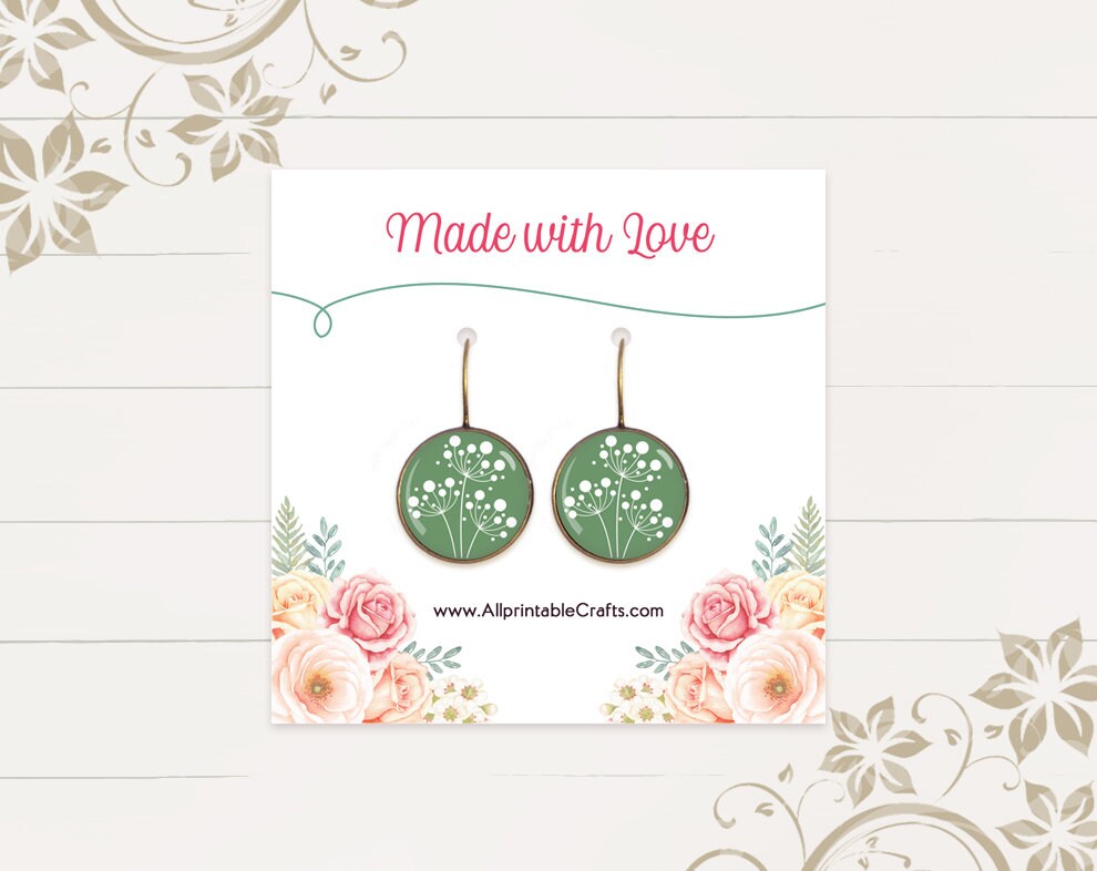 Custom Bracelet Display Card Set of 6 Printable Necklace Etsy