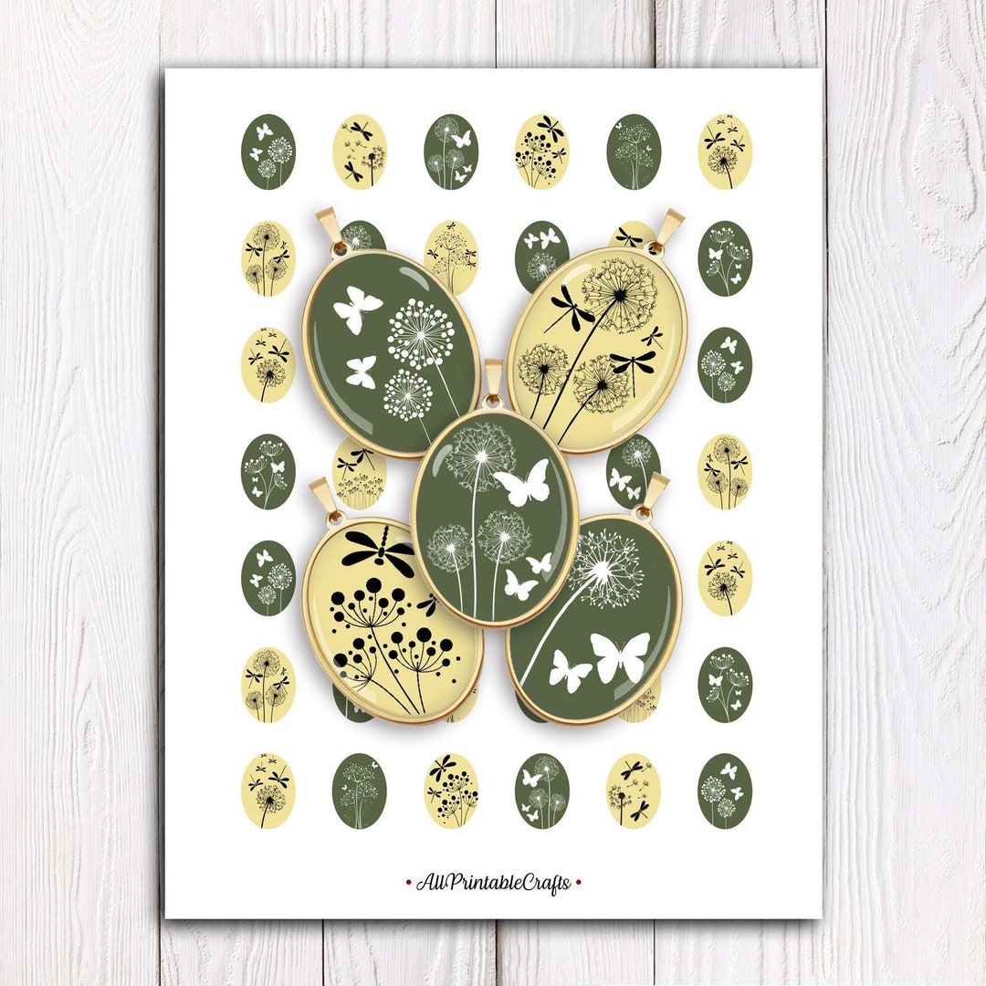 Dandelion Butterfly Dragonfly Printable Collage Sheet Digital Images ...