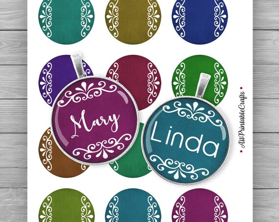 Bottle Cap Images Personalized Printable 1 Inch Circles 25mm | Etsy
