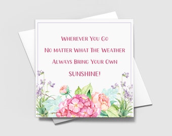 Printable Encouragement Card Inspirational Quote Card Encouragement gift Encouragement note Digital quote cards 4x4 & 5x5 Inspirational card