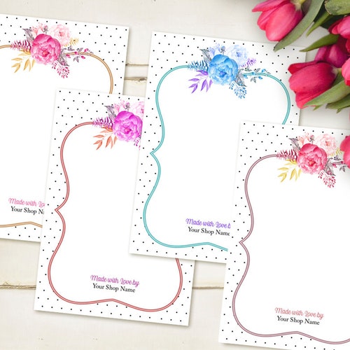 JEWELRY CARDS Printable &amp; Editabletemplates Earring Display - Etsy