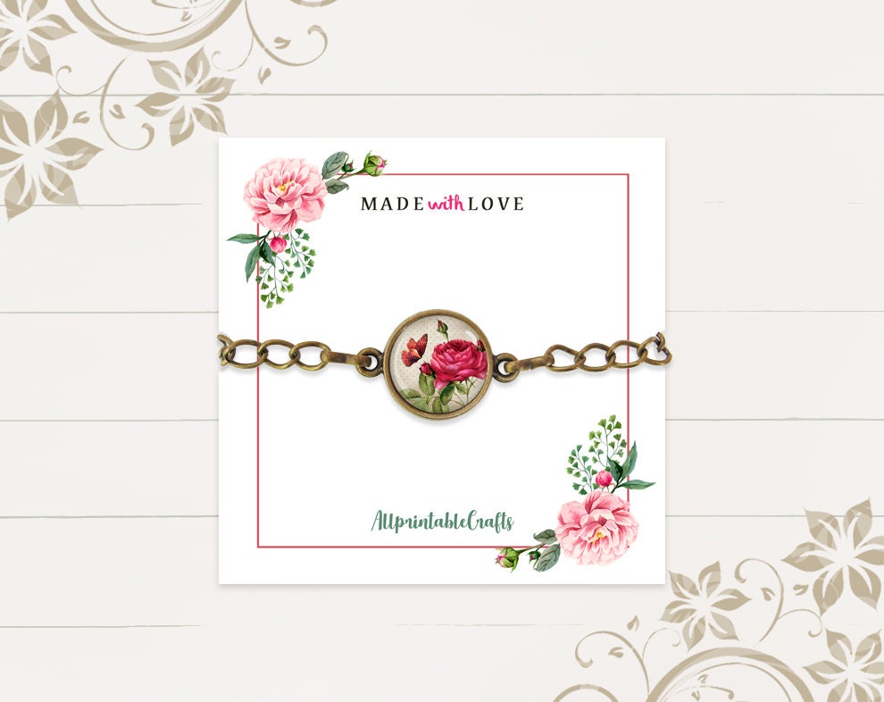 Customizable Jewelry Display Cards Template, Printable Earrings Display ...