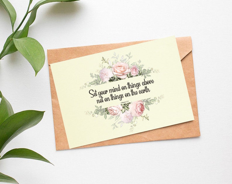 Printable Bible Verses Cards Scripture Christian Cards Flat Folded 5x7 ...