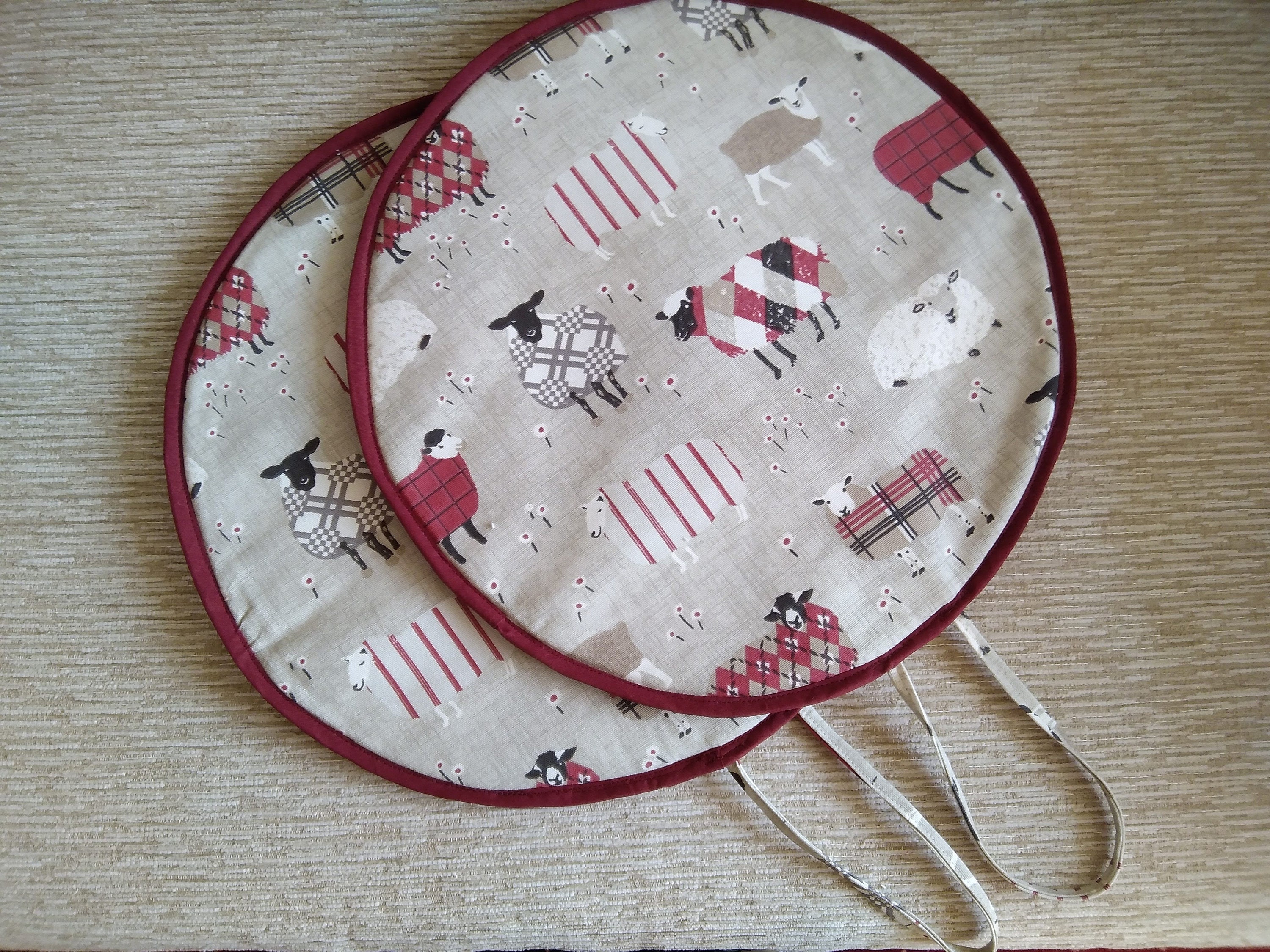 Pair of Aga Hob Lid Covers Peony Baa Baa Sheep Print Fabric Etsy
