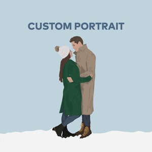 Retrato de pareja personalizado, regalos de San Valentín, regalos para parejas, regalos personalizados para él, ilustración de pareja, arte de San Valentín, digital