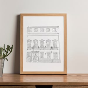 Portret aangepaste locatie, gepersonaliseerde locatieillustratie, huisportret, schets trouwlocatie, huistekening, digitaal bestand, minimalistische locatie