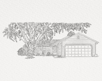 Custom House Sketch: Hand-Drawn Venue Portrait (Digital File)