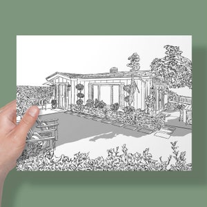 custom home sketch, home portrait, home line drawing, custom venue portrait, venue illustration, custom venue sketch, home illustration, hand drawn home, home drawing, custom home drawing, pencil drawing, home drawing, home from photo