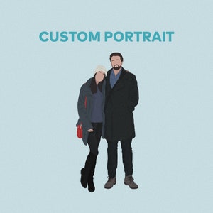 Custom Faceless Portrait, Minimal Portrait, Personalized Portrait Drawing, Family Illustration,Portrait Commission, Couple Print From Photo