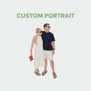 Benutzerdefiniertes Paar Porträt, Porträt-Illustration, Paar Zeichnung vom Foto, Valentinstag Geschenke, personalisierte Geschenke für ihn, Valentinstag