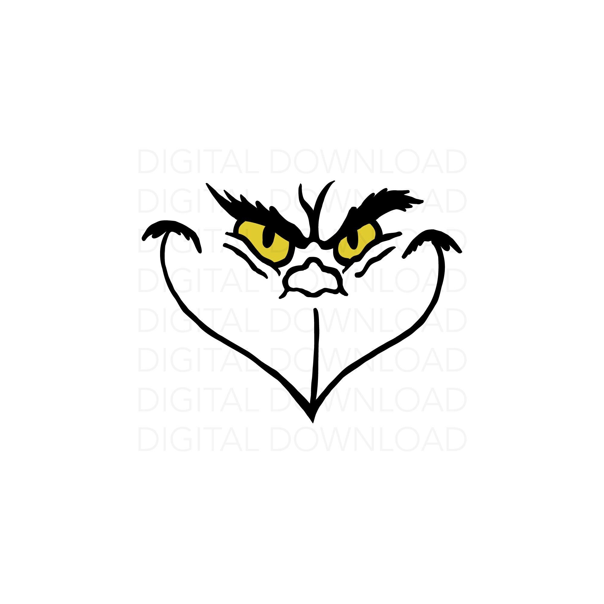 Grinch Face SVG Grinch SVG Grinch SVG File Grinch Cricut - Etsy Portugal