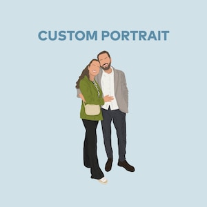 Aangepast portret koppel, tekening koppel, Valentijnsdagkaart, gepersonaliseerde kunst voor koppels, romantische cadeaus, kunst voor koppels, anoniem portret