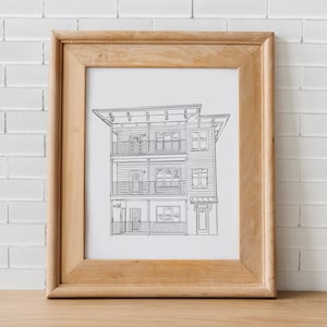 framed home sketch, home portrait, home line drawing, custom venue portrait, venue illustration, custom venue sketch, home illustration, hand drawn home, home drawing, custom home drawing, pencil drawing, home drawing, home from photo