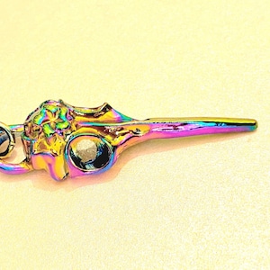 Unisex skull necklace in rainbow stainless steel/gothic unisex gifts