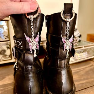 Black gothic faerie Dr Marten boot charms/dark academia/new romantic/Gothic gifts for him/her