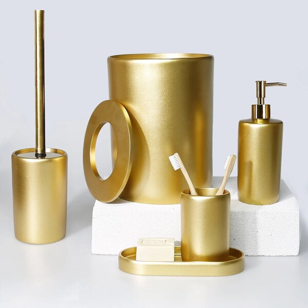 Gold Bathroom Accessories - Etsy