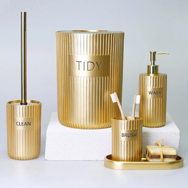 Gold Bathroom Accessories - Etsy