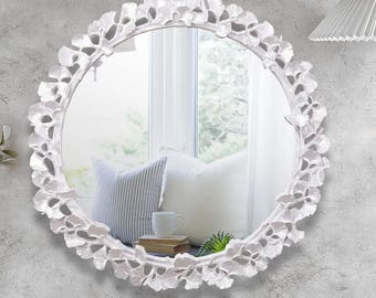Clove Design, Vintage Pearl Accent Handmade Resin Wall Mirror