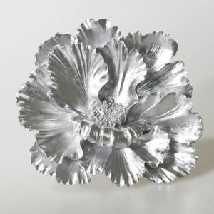 Azalea Wall Hanging Decorative Flower in Silver Color