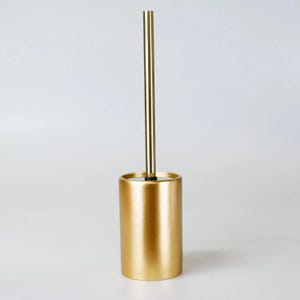 Victoria Toilet Brush and Holder in Gold Color / Resin Toilet Brushes / Express Shipping