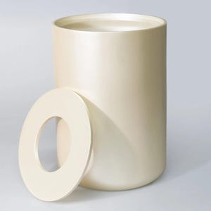 Luxe Giant Trash Bin with Hygienic Lid in Pearl Color / Large Trash Can for Bathroom, Kitchen, Office / Express Shipping