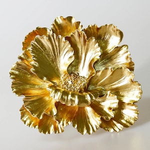 Azalea Wall Hanging Decorative Flower in Gold Color