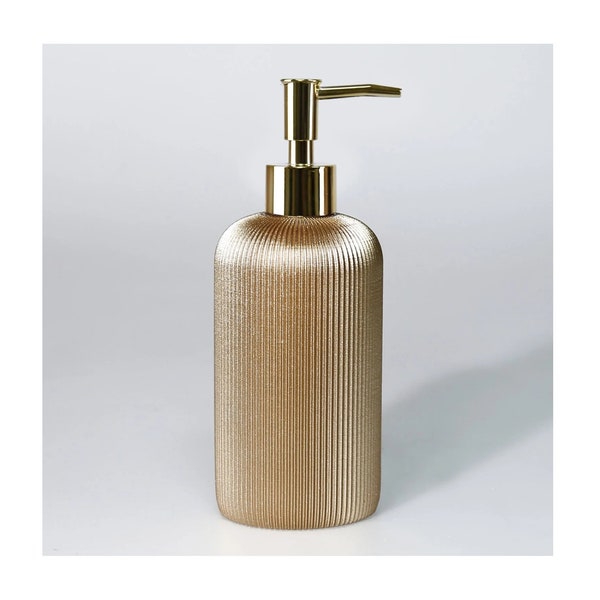 Lydia Liquid Soap Dispenser with Manual Pump in Taupe Color