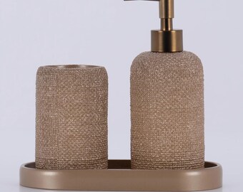 Natural Collection Luxury 3-Piece Mink Bathroom Accessory Set