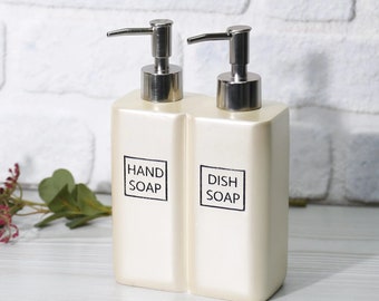 Twins Soap Dispenser and Dish Soap Dispenser in Black Color