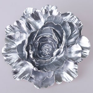 Lotus Wall Hanging Decorative Flower in Silver Color