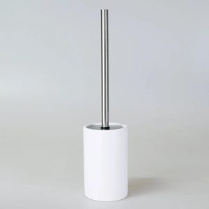 Victoria Toilet Brush and Holder in White Color / Resin Toilet Brushes / Express Shipping