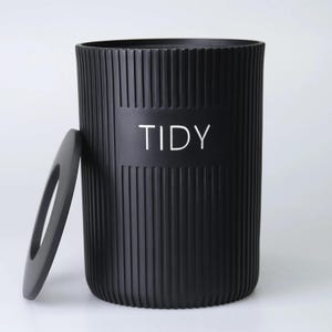 Grooved Trash Bin with Classic or Hygienic Lids for Bathroom, Kitchen, Office / Trash Can / Garbage Box / Waste Bin / Dustbin