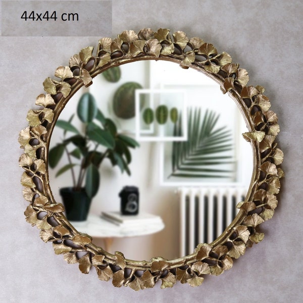 Round Wall Mirror 44 cm / Vintage Mirror / Handmade Mirror / Modern Bohemian Home Decor Hanging Mirror Housewarming / Gift For Her / Gifts