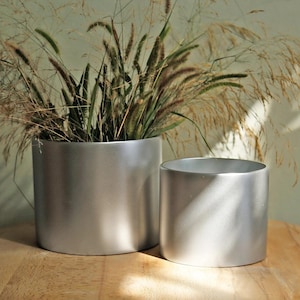 Vaso infinito de resina: vaso redondo para flores, decoração moderna para casa