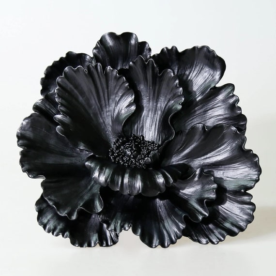 Black Azalea Wall Hanging Decorative Flower – 3D Wall Art for Home