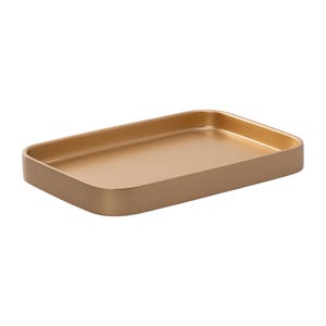 Gold Rectangular Resin Tray, Bathroom Vanity Organizer, Decorative Countertop Tray, Modern Home Decor