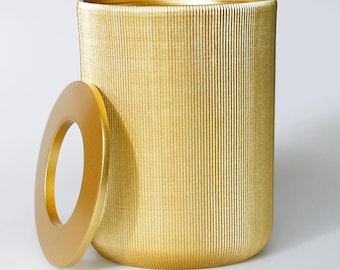 Gold Trash Can – Modern Bathroom & Kitchen Waste Bin – Lydia Collection