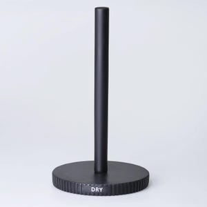 Grooved Paper Towel Holder in Black Color
