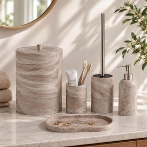 Stone bathroom set