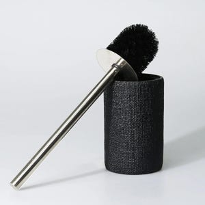 Natural Toilet Brush and Holder in Black Color / Resin Toilet Brushes / Express Shipping