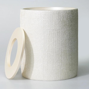 Natural Trash Bin with Classic or Hygienic Lids / Pearl Trash Can for Bathroom, Kitchen and Home Office / Express Shipping