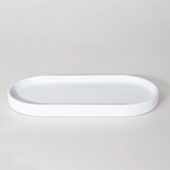Vassoio da bagno ovale piccolo Victoria in colore bianco / Organizzatore di  gioielli e profumi -  Italia
