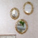 Unique mirror sets vintage style oval wall mirrors with gold and silver colors / Set of 3 wall mirrors 