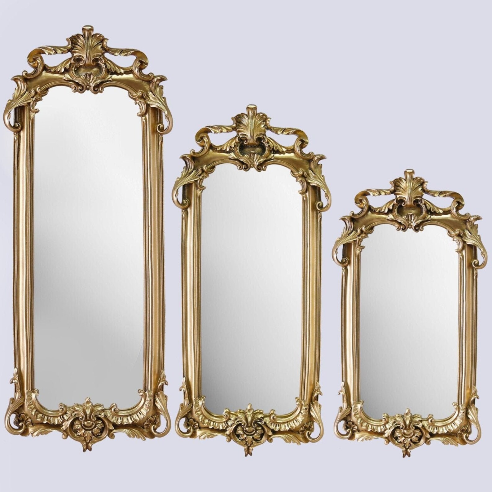 Royal Wall Mirror Set 3 With Gold and Silver Colors / Vintage Etsy